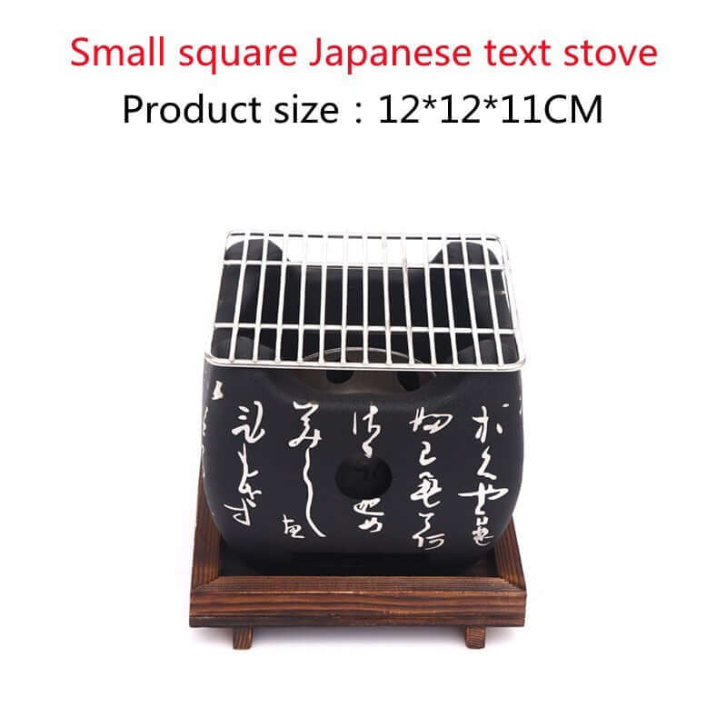 Japanese Mini Grill Household Smokeless Grill Indoor Charcoal Grill Wild Barbecue Tool Full SetJapanese Mini Smokeless Indoor Charcoal Grill Full Set