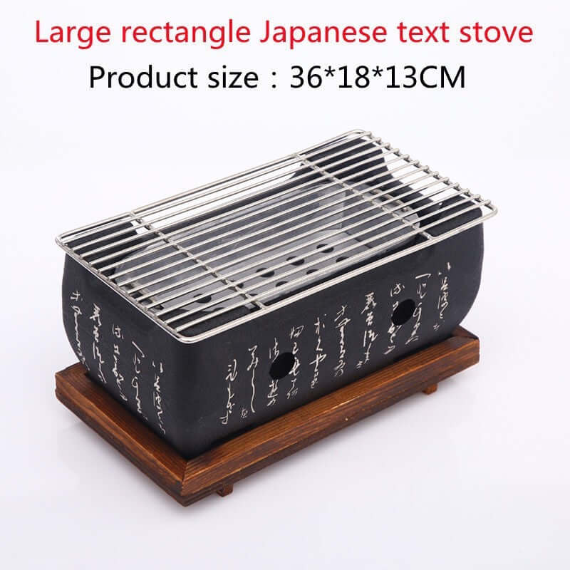 Japanese Mini Grill Household Smokeless Grill Indoor Charcoal Grill Wild Barbecue Tool Full SetJapanese Mini Smokeless Indoor Charcoal Grill Full Set