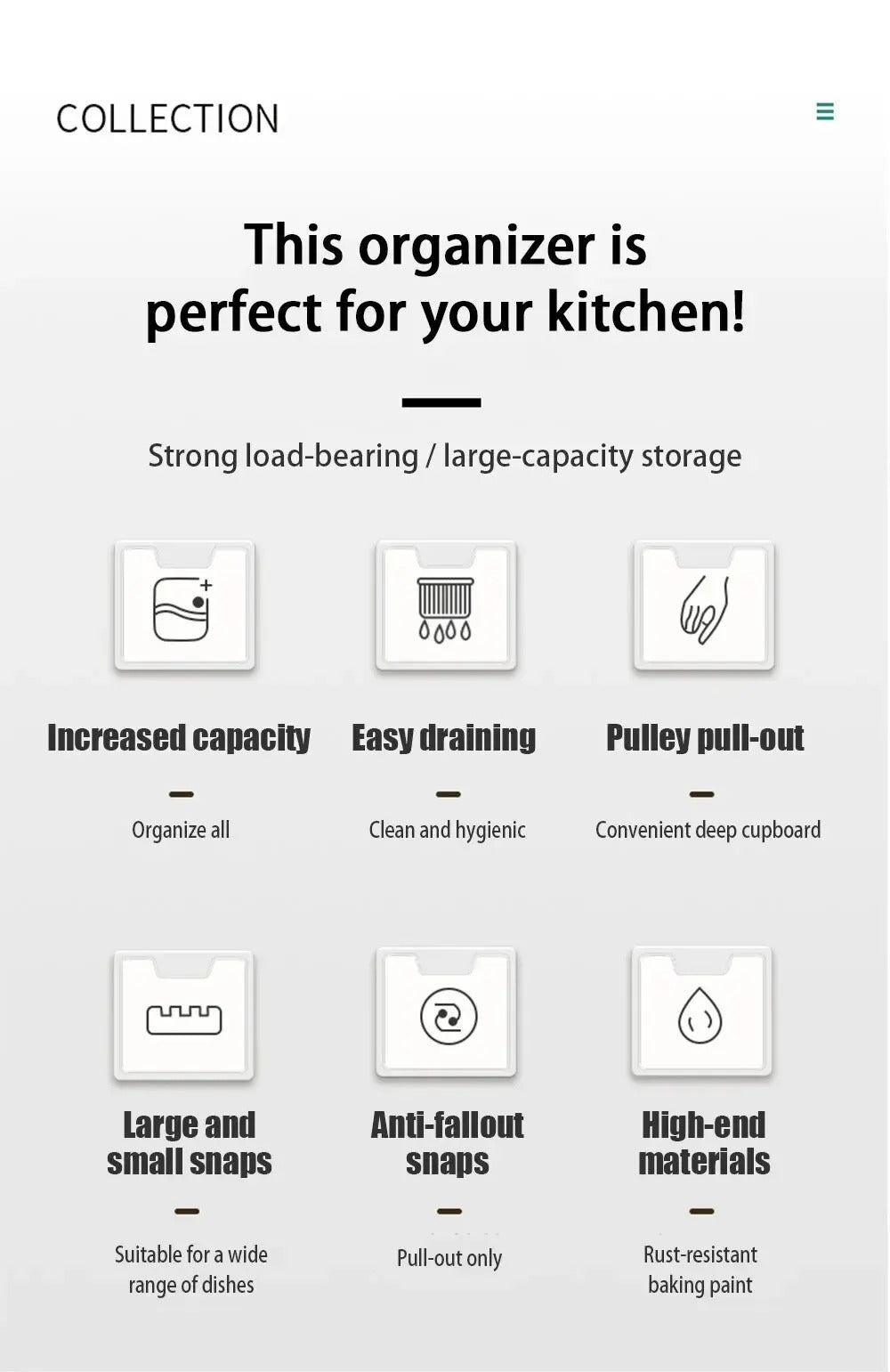 Multi-functional Kitchen Storage Rack Dish Draining Rack