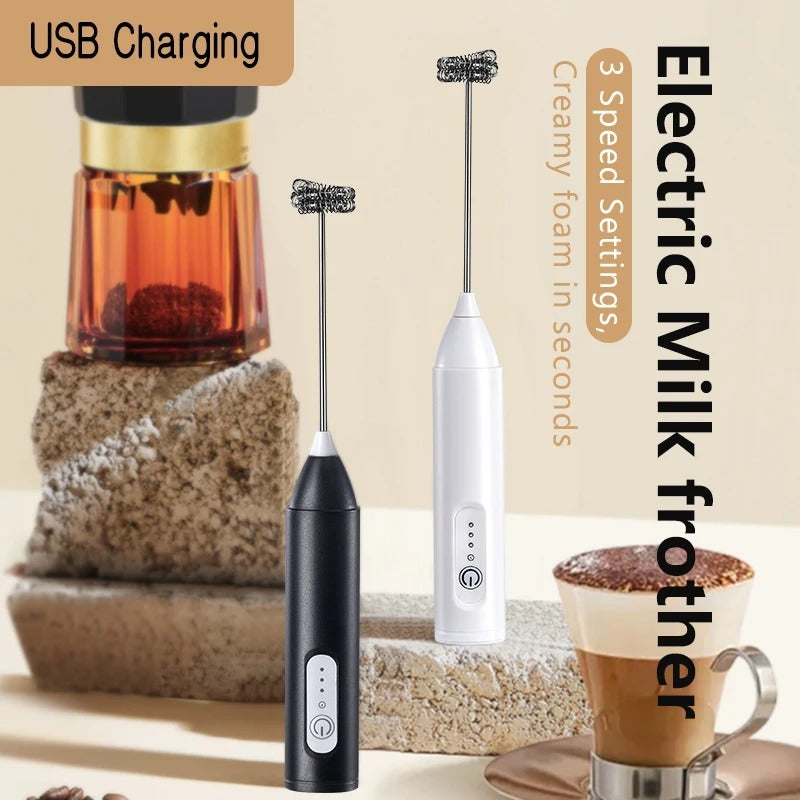 Electric Milk Frother Coffee Handheld Wireless Charging Milk Frother