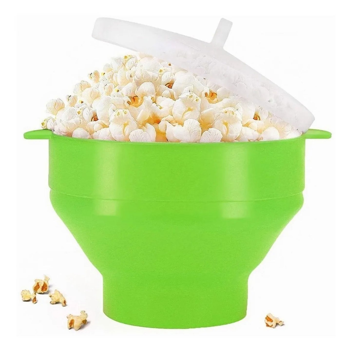 Microwave Silicone Popcorn Popper Collapsible Silicone Popcorn Maker Bowl with Handle Lid
