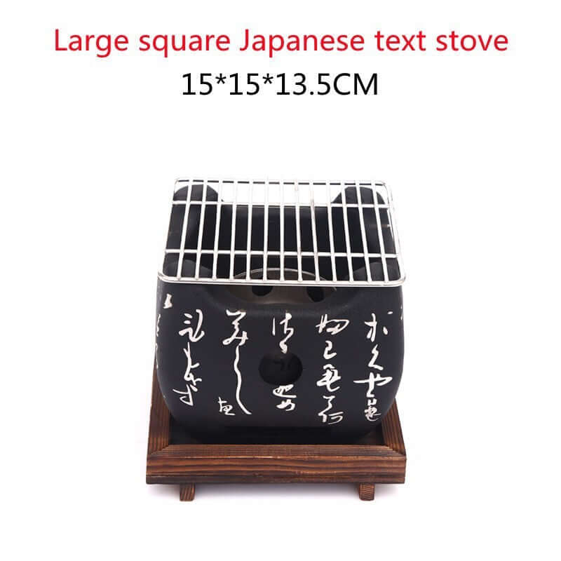 Japanese Mini Grill Household Smokeless Grill Indoor Charcoal Grill Wild Barbecue Tool Full SetJapanese Mini Smokeless Indoor Charcoal Grill Full Set