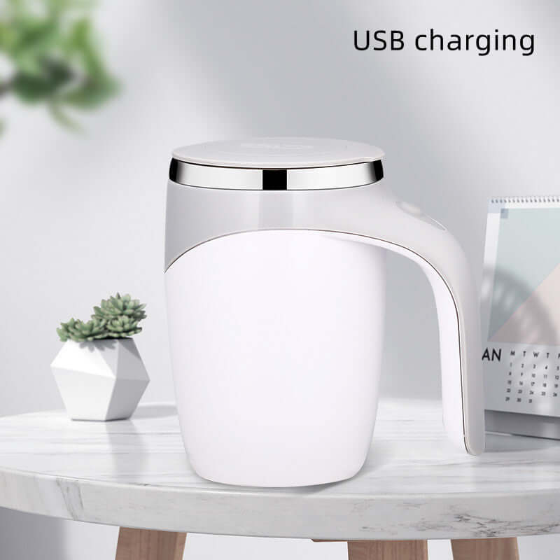 Rechargeable Model Automatic Stirring Cup Coffee Cup High Value Electric Stirring Cup Lazy Milkshake Rotating Magnetic Water CupRechargeable Auto Stirring Coffee Cup Magnetic Mixer