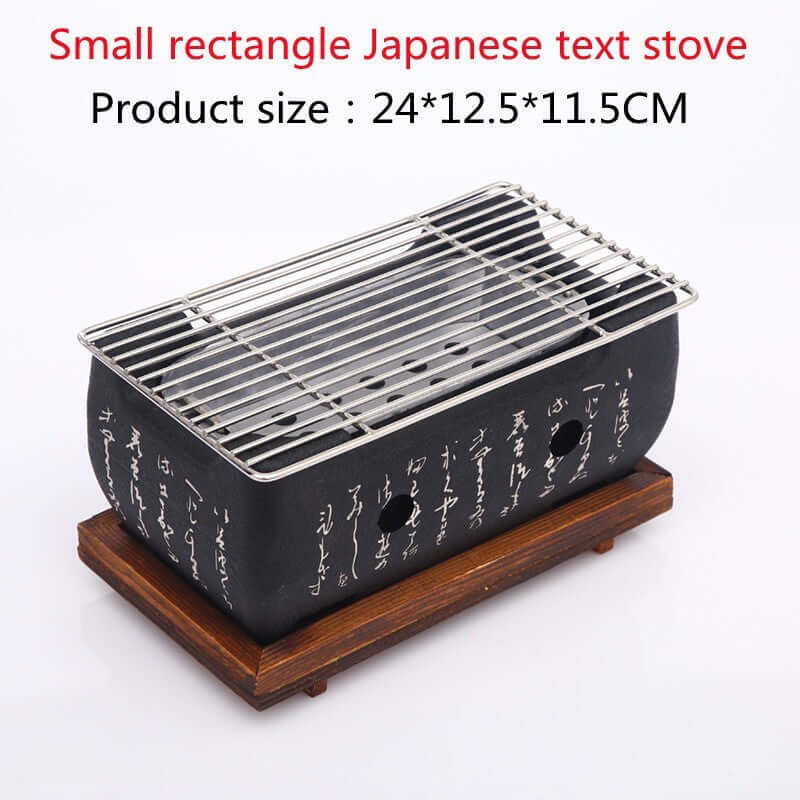 Japanese Mini Grill Household Smokeless Grill Indoor Charcoal Grill Wild Barbecue Tool Full SetJapanese Mini Smokeless Indoor Charcoal Grill Full Set