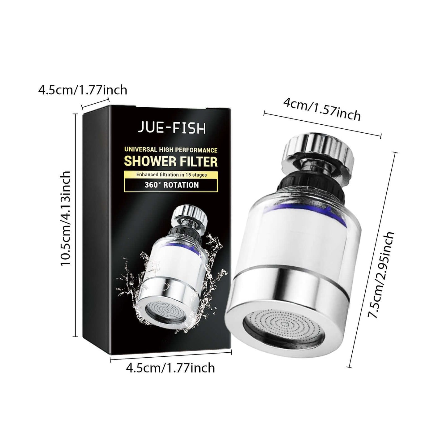 360 Degree Rotating Faucet Filter Water Purifier Faucet Filter Purifier For Kitchen, Bathroom, Sink, Removes Heavy Metals And Hard Water360 Degree Rotating Faucet Water Filter Purifie