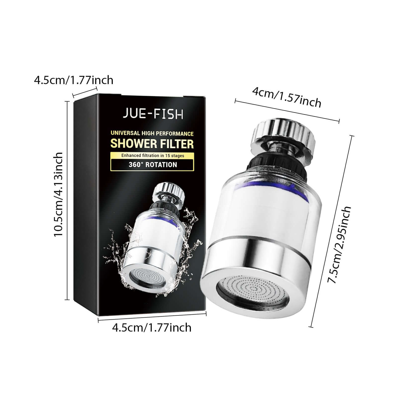 360 Degree Rotating Faucet Filter Water Purifier Faucet Filter Purifier For Kitchen, Bathroom, Sink, Removes Heavy Metals And Hard Water360 Degree Rotating Faucet Water Filter Purifie