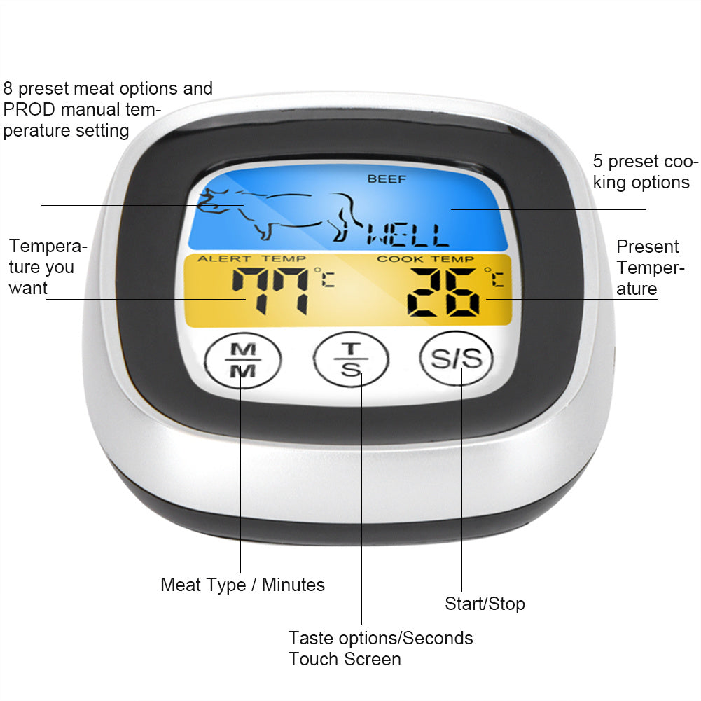 Meat Thermometer Instant Read Food Thermometer Digital Cooking Thermometer for Oven Kitchen