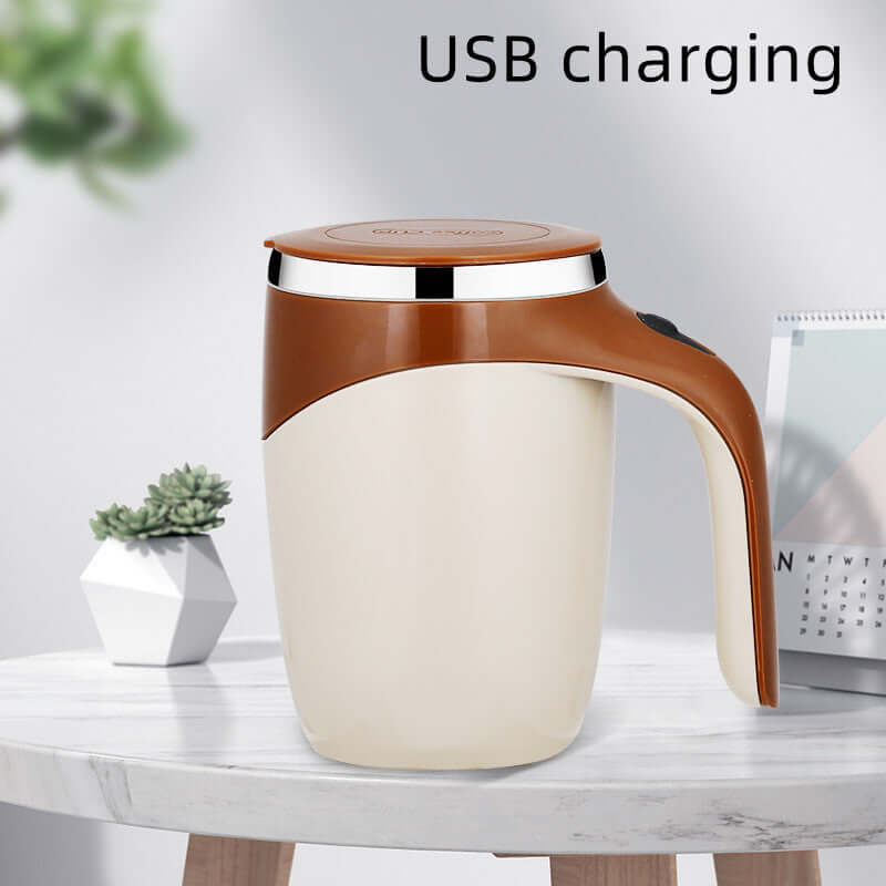 Rechargeable Model Automatic Stirring Cup Coffee Cup High Value Electric Stirring Cup Lazy Milkshake Rotating Magnetic Water CupRechargeable Auto Stirring Coffee Cup Magnetic Mixer