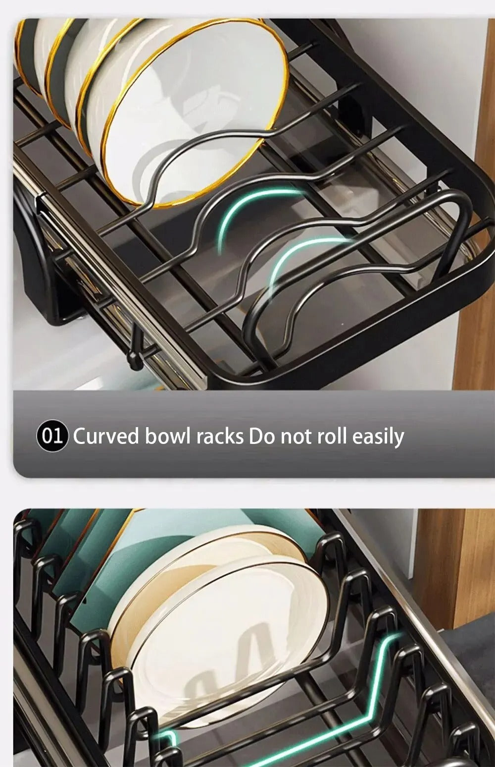 Multi-functional Kitchen Storage Rack Dish Draining Rack
