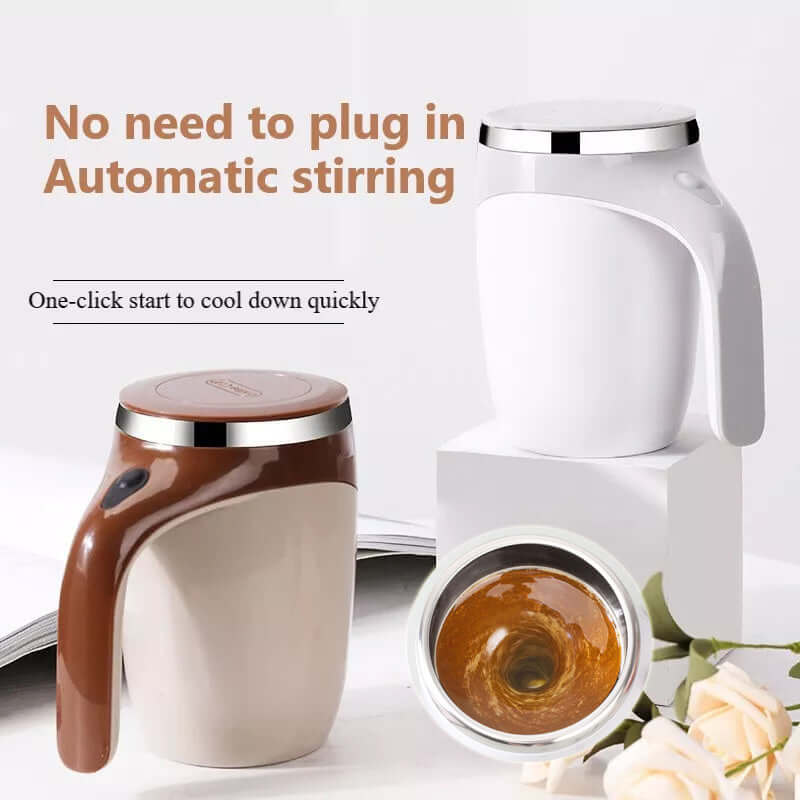 Rechargeable Model Automatic Stirring Cup Coffee Cup High Value Electric Stirring Cup Lazy Milkshake Rotating Magnetic Water CupRechargeable Auto Stirring Coffee Cup Magnetic Mixer